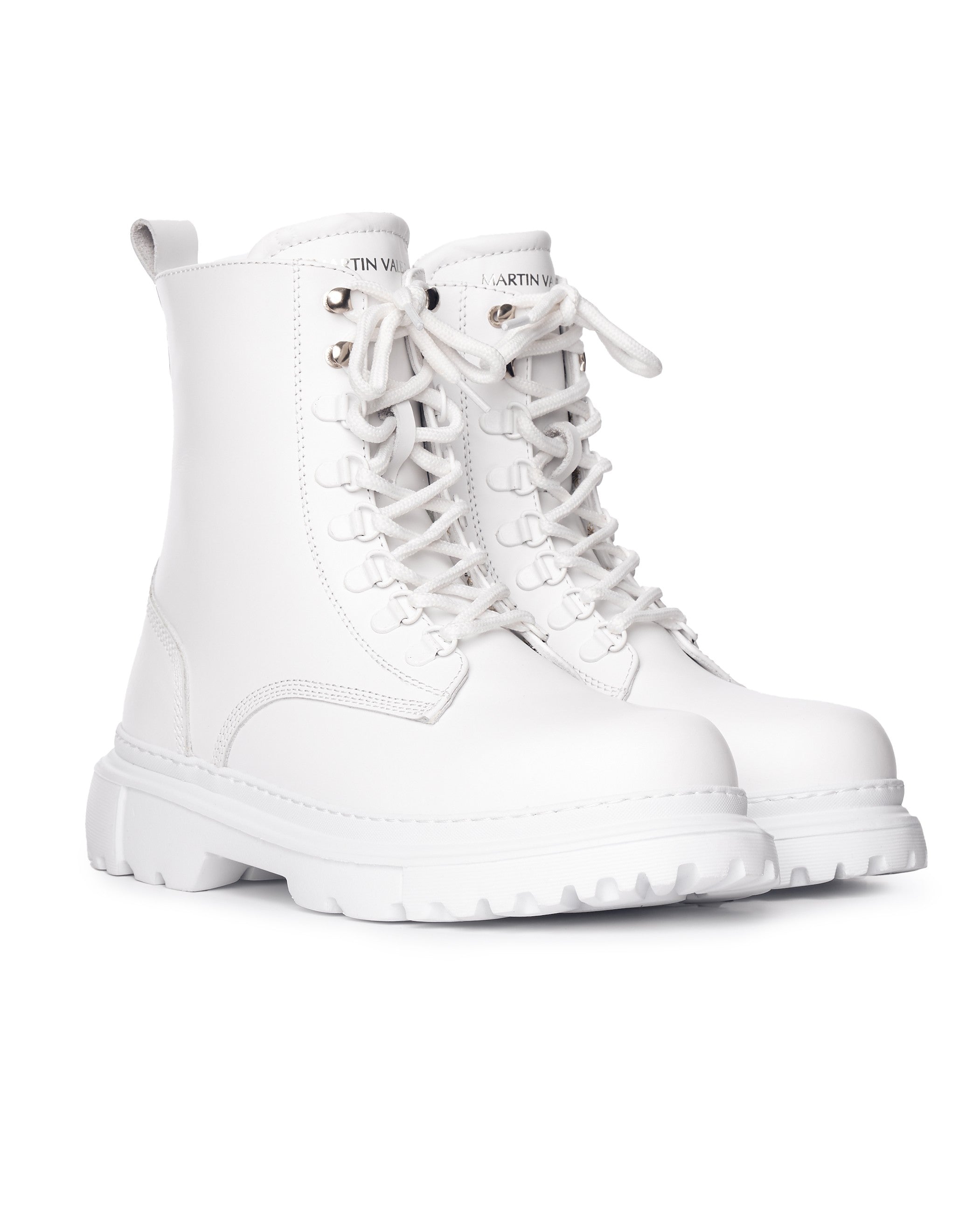 Premium Leather White Boots For Men