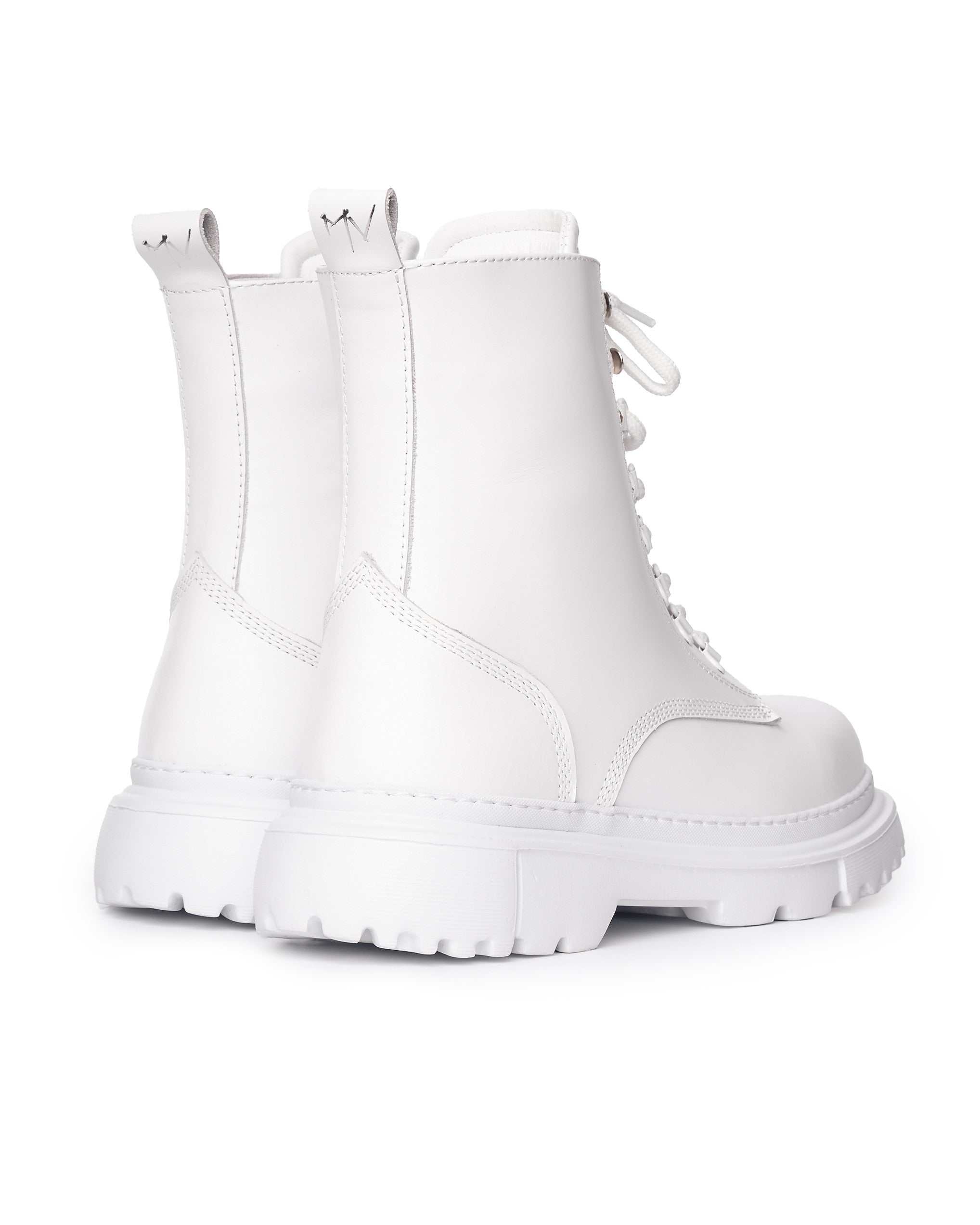 Premium Leather White Boots For Men