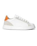 Rool Court Leather Sneakers in White Orange