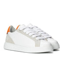 Rool Court Leather Sneakers in White Orange (3)
