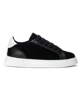 Damen Rool Court Leder-Sneaker in Schwarz