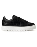 Mono Croco Sneakers Black Leather