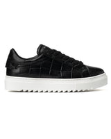 Mono Croco Sneakers Zwart Leer