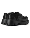 Shadow Chunky Derby Black Leather Shoes (2)