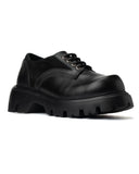 Shadow Chunky Derby Black Leather Shoes (4)
