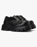 Shadow Chunky Derby Black Leather Shoes (5)