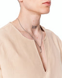 Men's Linen Fabric Oversized Beige T-shirt featuring a soft beige linen texture