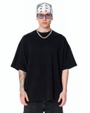 Because Text Print Oversized Black T-Shirt with handwritten style text print