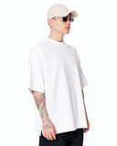 Because Text Print Oversized White T-Shirt with handwritten style text print