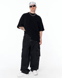 Follow The Stream Oversized Black T-Shirt for casual denim styling