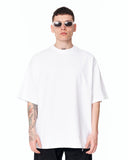 Follow The Stream Oversized White T-Shirt styled with light washed denim