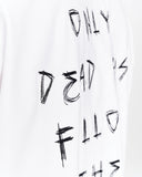 Follow The Stream Oversized White T-Shirt with relaxed oversized fit