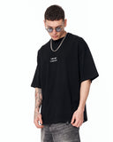 Look Mom Text Print Oversized Black T-Shirt with bold slogan artwork