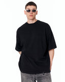Loved Me Heart Graphic Oversized Black T-Shirt with bold graphic design