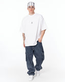 Namaste Streetwear Oversized White T-Shirt for casual denim styling
