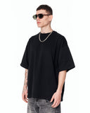 No Heart Graphic Oversized Black T-Shirt with red anatomical heart print
