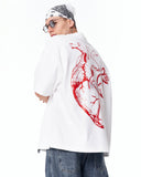 T-shirt bianca oversized No Heart Graphic