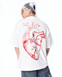 T-shirt bianca oversized No Heart Graphic
