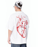 T-shirt bianca oversized No Heart Graphic