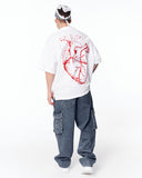 T-shirt bianca oversized No Heart Graphic