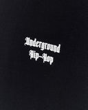 Underground Hip Hop Oversized Black T-Shirt with bold streetwear typography