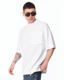 Utility Pocket Oversized White T-Shirt for modern casual outfits