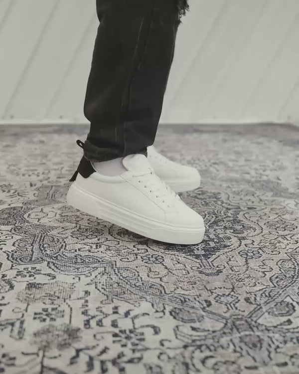Bobe Suede Belted New Sneakers White Black