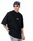 "Slogan" Men’s Oversized Printed Designer T-shirt in Black designed for relaxed everyday styling