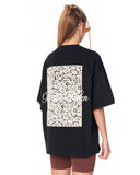 3D Embroidery Applique Lace Black T-shirt with premium embroidered chest patch