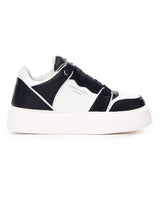Zwart-witte bicolor high sneakers