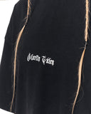 Embroidery Mandala Oversized Black T-shirt for women