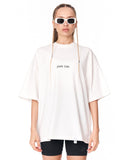 Embroidery Mandala Oversized White T-shirt with back mandala embroidery