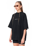Gothic Depth Applique Patch Oversized Black T-shirt oversized fit