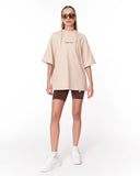 Heritage Fusion Beige Oversized T-shirt with Martin Valen back artwork