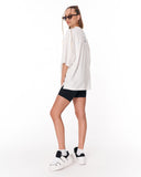 Jedi Delivery Print Oversized White T-shirt with minimal urban styling