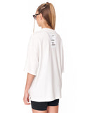 Jedi Delivery Print Oversized White T-shirt with clean white design