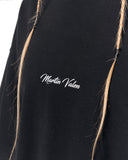 Mandala Shining Print with 3D Embroidery Black T-shirt oversized fit