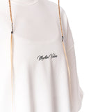 Mandala Shining Print with 3D Embroidery White T-shirt oversized fit