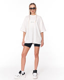 Mandala Shining Print with 3D Embroidery White T-shirt 3D embroidery detail