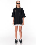 Martin Valen Oversized Embossed Basic Black T-shirt in clean black streetwear style