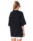 Martin Valen Oversized Embossed Basic Black T-shirt for minimal streetwear outfits