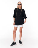 T-Shirt Martin Valen Oversize Basic Noir avec Logo Embossé