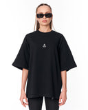 Namaste Streetwear Black Oversized T-Shirt with minimal chest graphic