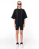 No Heart Graphic Black Oversized T-shirt women’s heavy cotton look