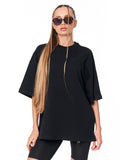 No Heart Graphic Black Oversized T-shirt women’s relaxed silhouette