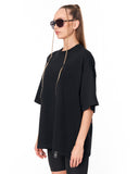 No Heart Graphic Black Oversized T-shirt in black premium cotton