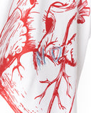 No Heart Graphic White Oversized T-shirt with statement back design