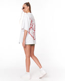 No Heart Graphic White Oversized T-shirt modern urban style