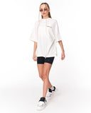 Oversized Martin Valen Screen Printed White T-shirt with detailed screen print design