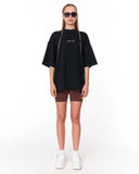 Oversized Monarch Loop Black T-Shirt with detailed butterfly illustration